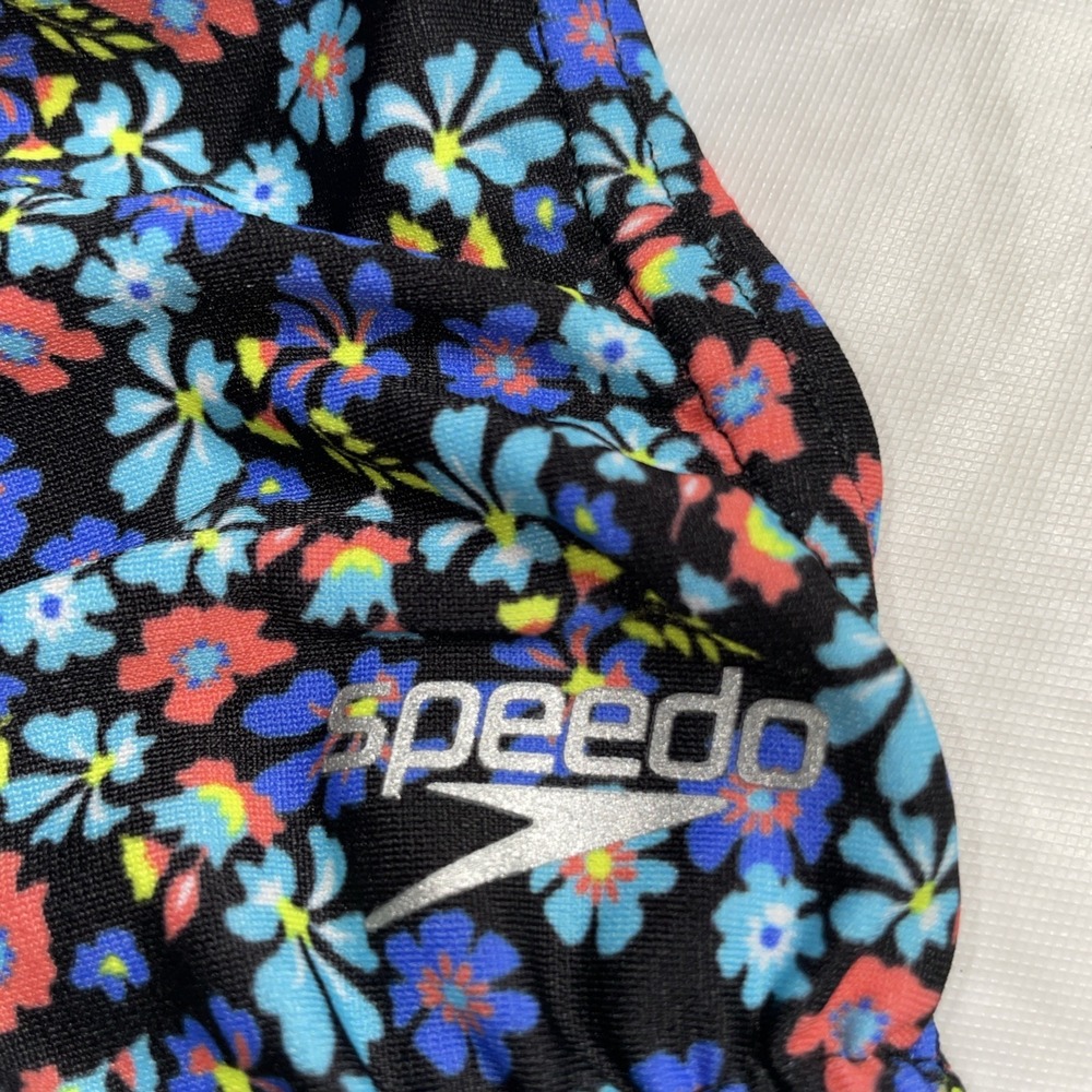 SPEEDO TURNZ Blue Floral Printed One Pc Back - Speedo Endurance Lite- Size 24 - Picture 5 of 5